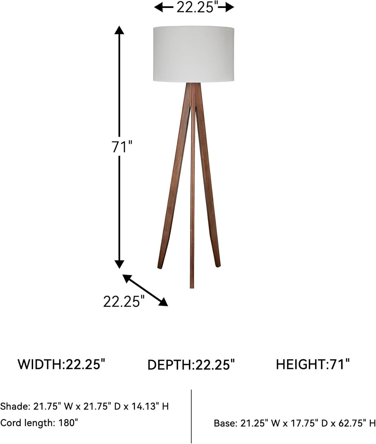 imageSignature Design by Ashley Dallson Modern Wood Floor Lamp BrownDark Brown