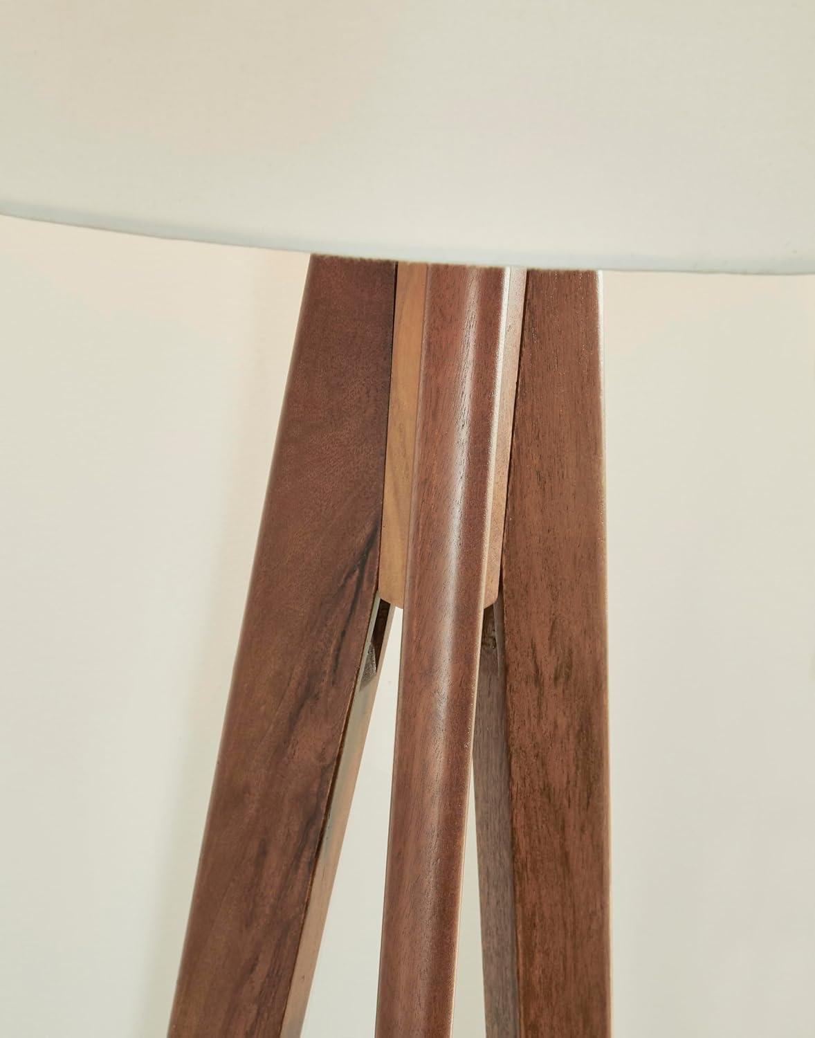 imageSignature Design by Ashley Dallson Modern Wood Floor Lamp BrownDark Brown