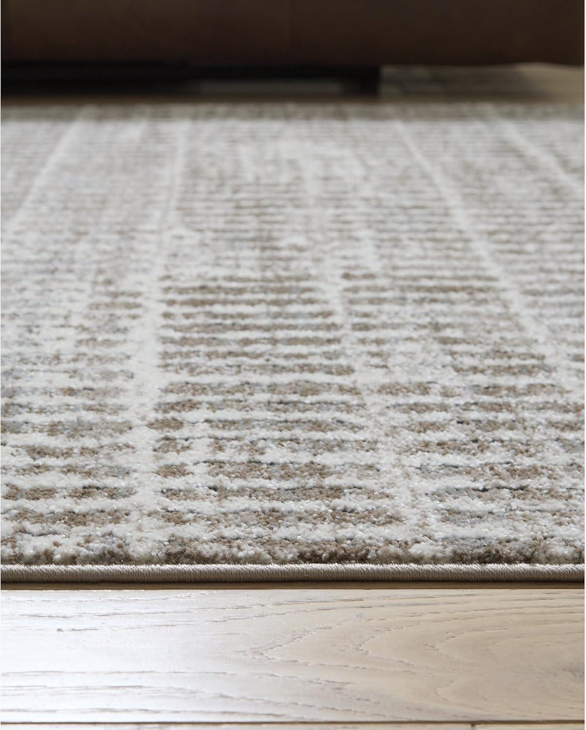 imageSignature Design by Ashley Fuadwick Transitional Indoor Striped Rectangular 5 x 7 Area Rug Brown amp Beige