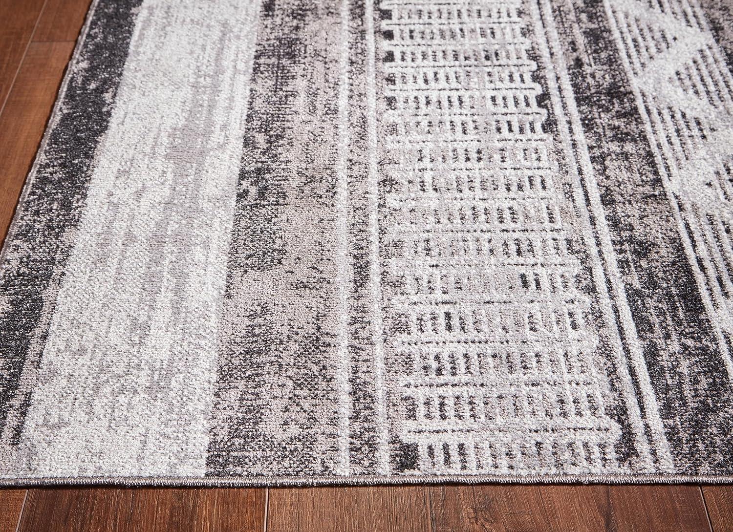 imageSignature Design by Ashley Henchester Contemporary 8 x 10 Machine Woven Tribal Pattern Large Area Rug Low Pile Machine Washable Multicolor5 x 7