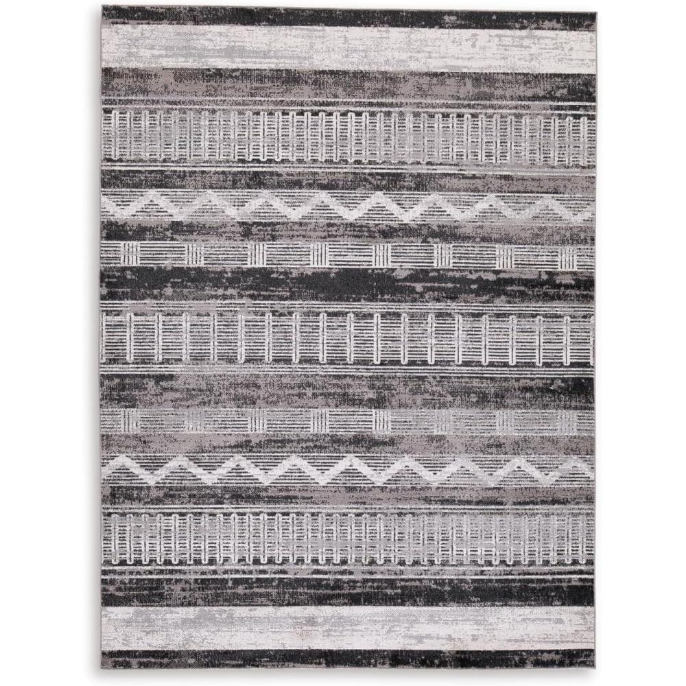 imageSignature Design by Ashley Henchester Contemporary 8 x 10 Machine Woven Tribal Pattern Large Area Rug Low Pile Machine Washable Multicolor8 x 10