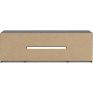 Signature Design by Ashley Cayboni Casual 71″ TV Stand with Electric Fireplace for TVs up to 81″, Whitewash(Black)