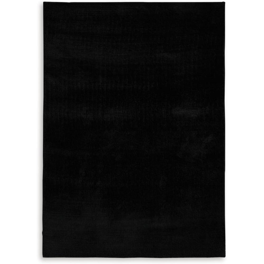 imageSignature Design by Ashley Anaben Minimalist Indoor Washable 5 x 7 Rug with Non Slip Backing Black