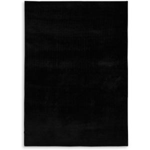 Signature Design by Ashley Anaben Minimalist Indoor Washable 5 x 7 Rug with Non Slip Backing, Black