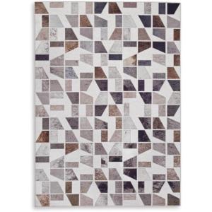 Signature Design by Ashley Jettner Contemporary 7’8″ x 10′ Chenille Printed Abstract Design Large Area Rug, Multicolor(5′ x 7′)