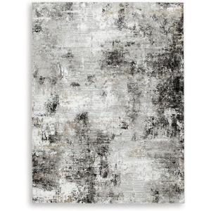 Signature Design by Ashley Langwell Contemporary Abstract 10 x 14 Rug, Black & Gray