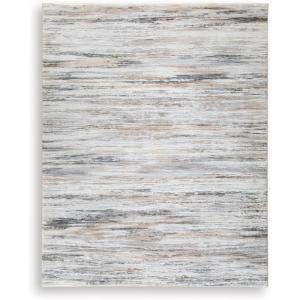 Signature Design by Ashley NACE Modern Indoor Faux Fur 8′ x 10′ Memory Foam Area Rug with Printed Design, Gray & Light Brown(7’7″ x 9’6″ (Rectangular))