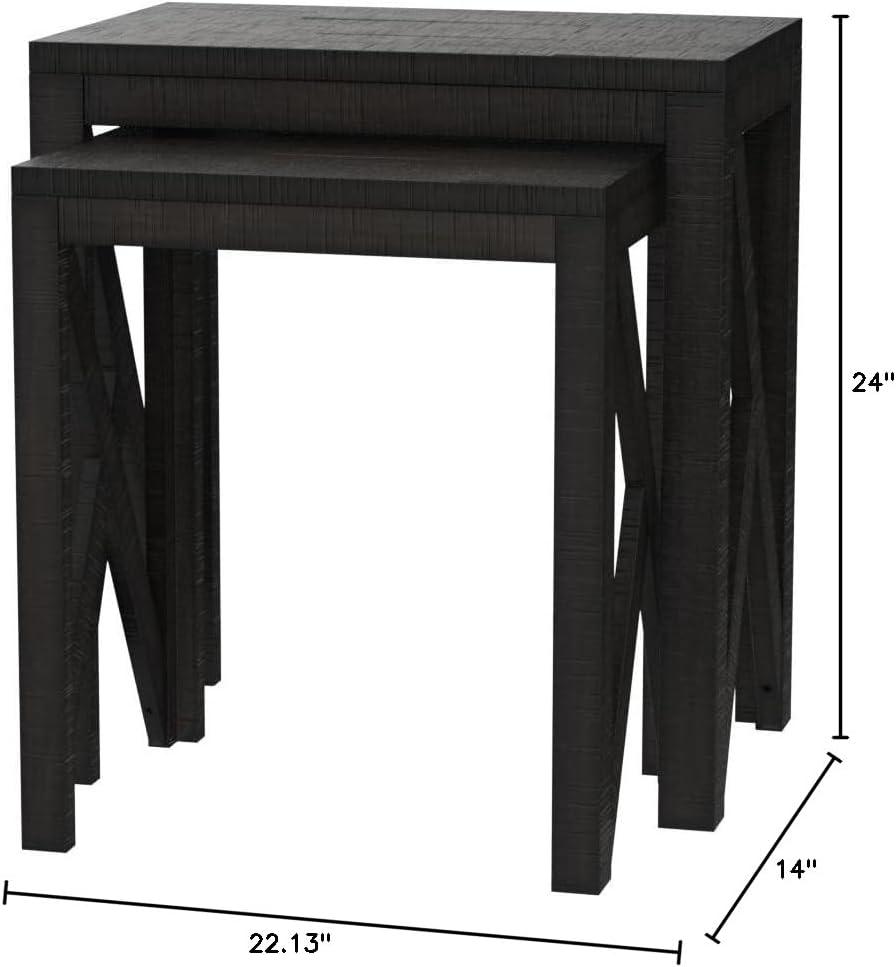 imageSignature Design by Ashley Briarsboro Urban Industrial Nesting Accent Table Set 2 Count Black amp GrayEmerdale