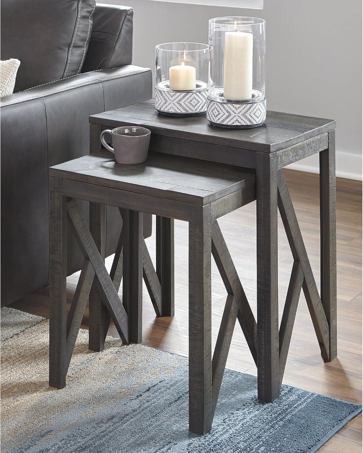 imageSignature Design by Ashley Briarsboro Urban Industrial Nesting Accent Table Set 2 Count Black amp GrayEmerdale