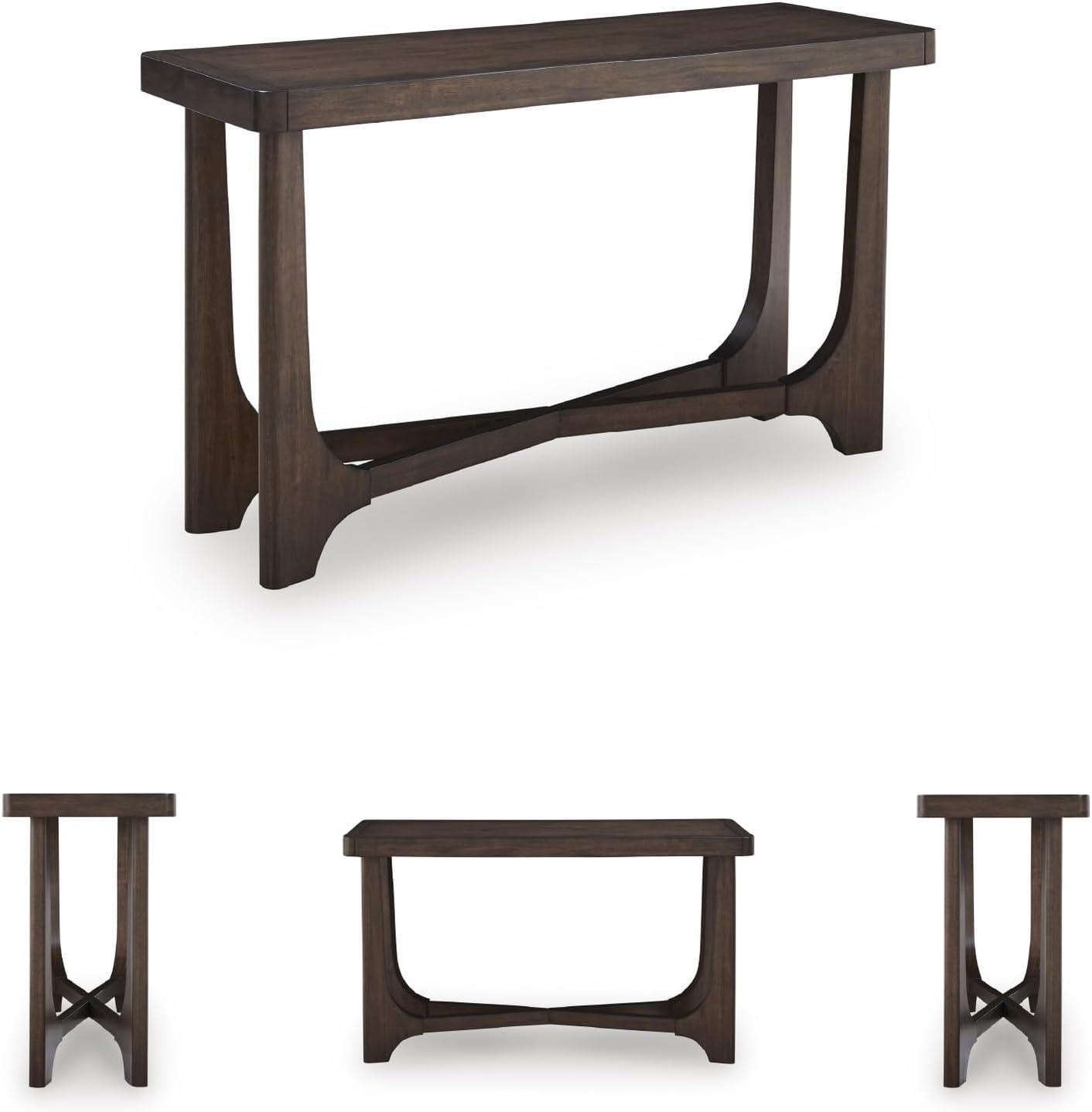 imageSignature Design by Ashley Korestone Contemporary Sofa Console Table Dark Brown