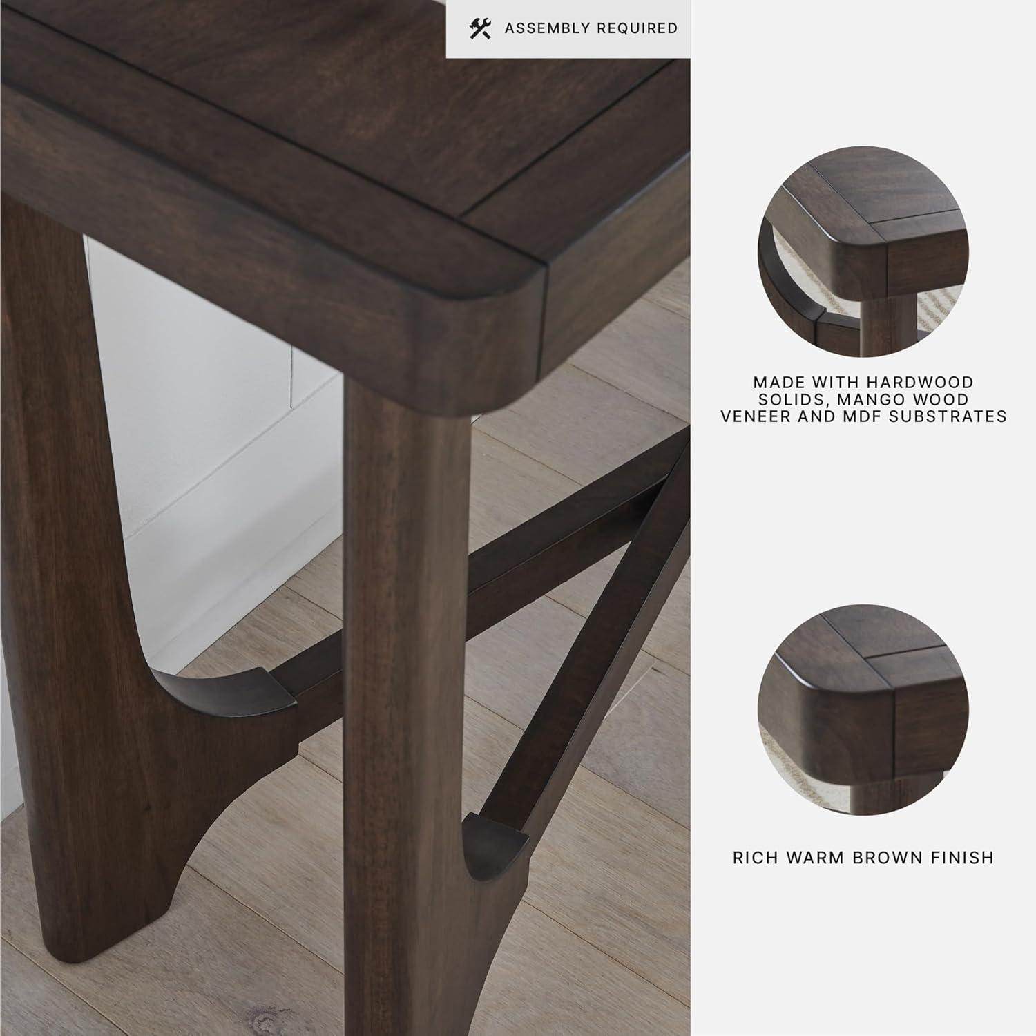 imageSignature Design by Ashley Korestone Contemporary Sofa Console Table Dark Brown