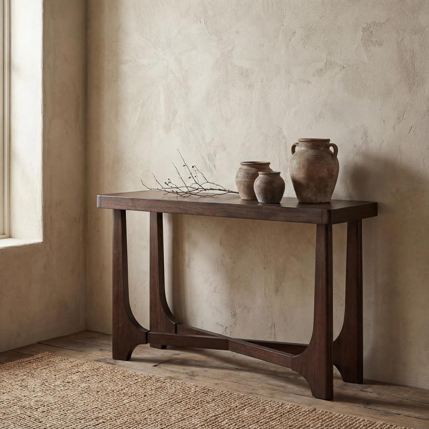 imageSignature Design by Ashley Korestone Contemporary Sofa Console Table Dark Brown