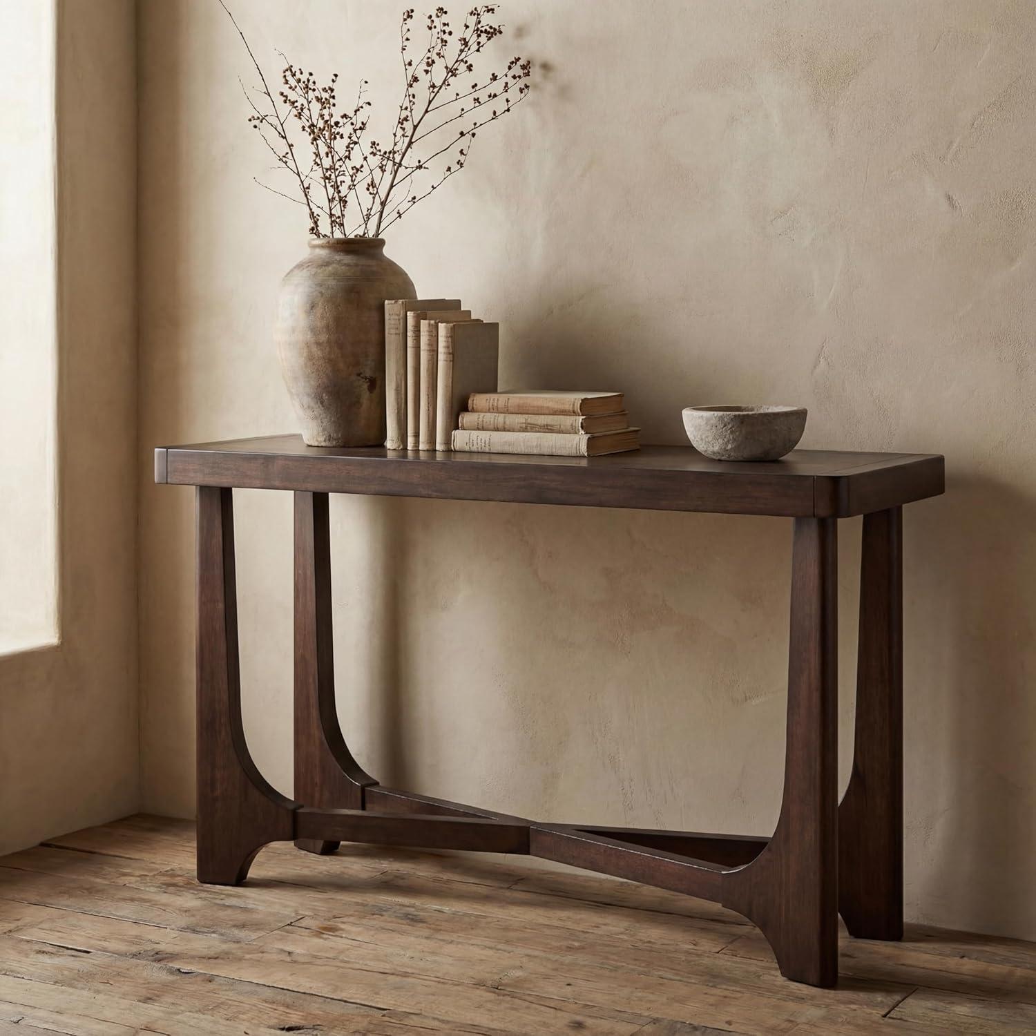 imageSignature Design by Ashley Korestone Contemporary Sofa Console Table Dark Brown