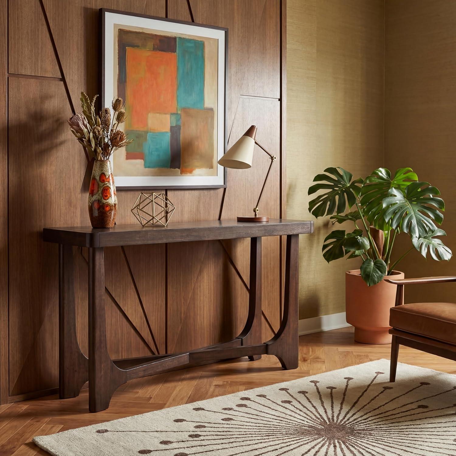 imageSignature Design by Ashley Korestone Contemporary Sofa Console Table Dark Brown