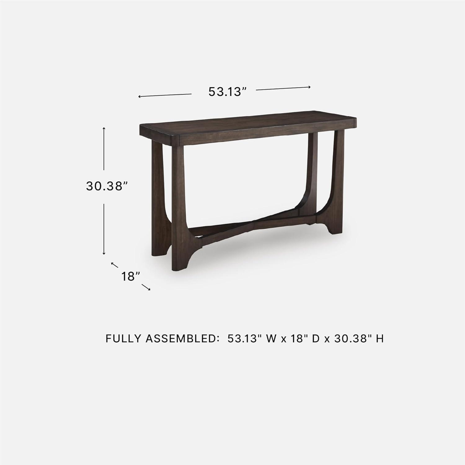 imageSignature Design by Ashley Korestone Contemporary Sofa Console Table Dark Brown