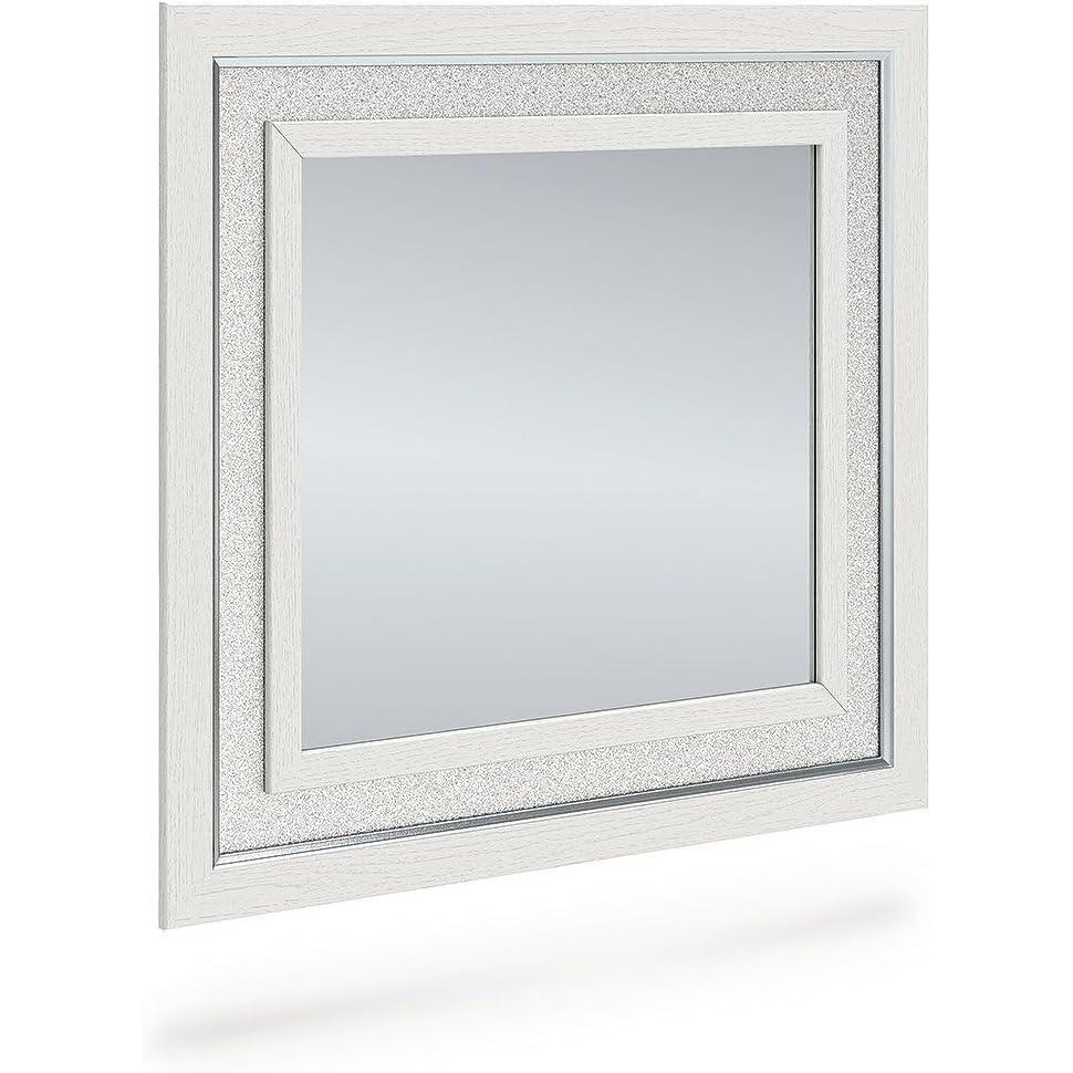 imageSignature Design by Ashley Ravalori Glam Bedroom Mirror with Thick Frame White