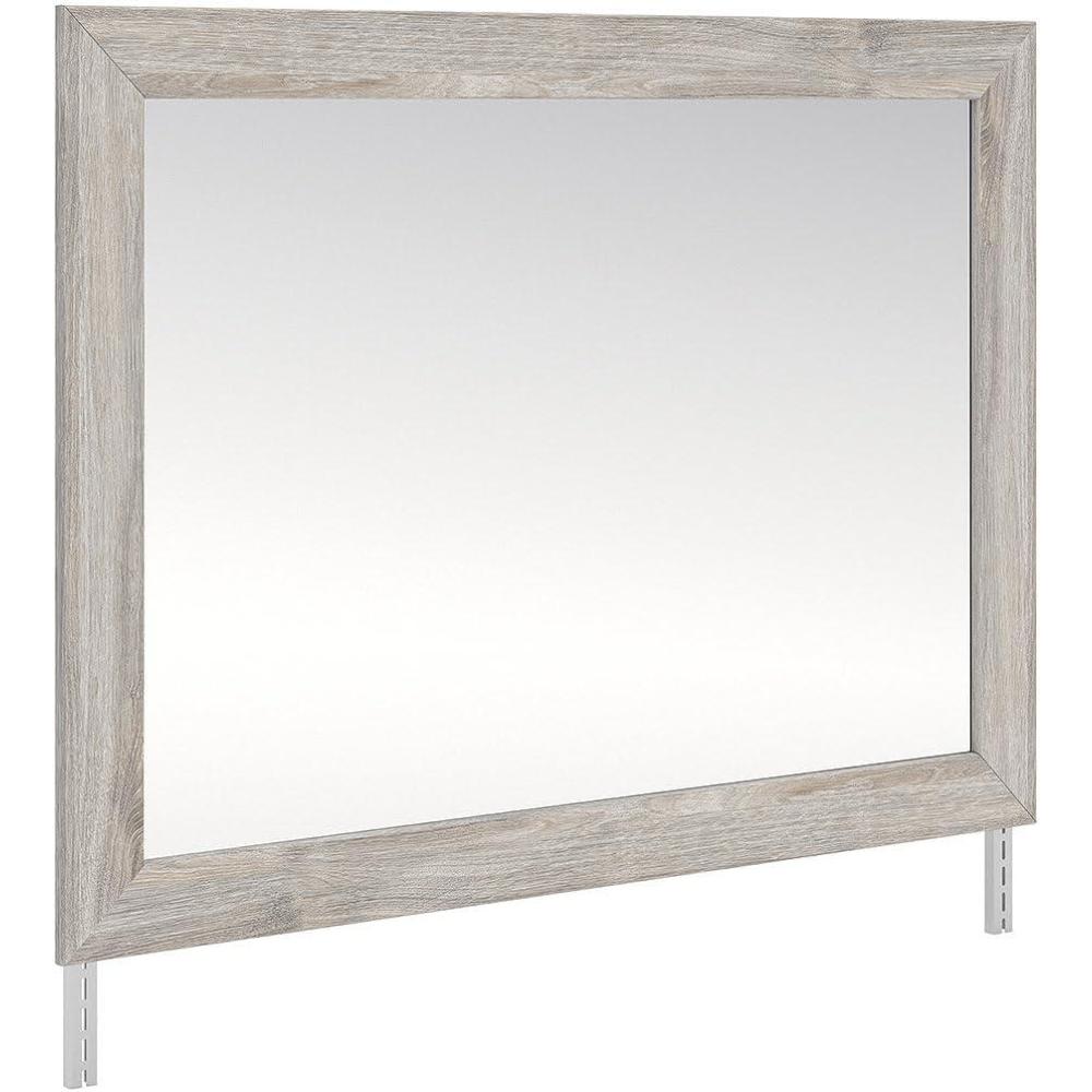 imageSignature Design by Ashley Ryderton Casual Bedroom Mirror with Thick Frame Light Gray