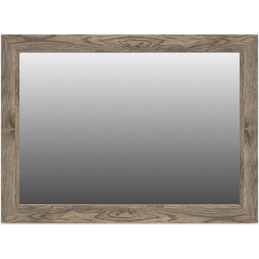 imageSignature Design by Ashley Stanziford Casual Bedroom Mirror with Thick Frame Dark Brown