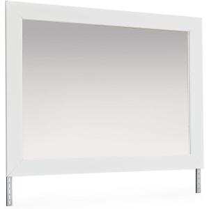 Signature Design by Ashley Marzoni Contemporary Bedroom Mirror with Thick Frame, White