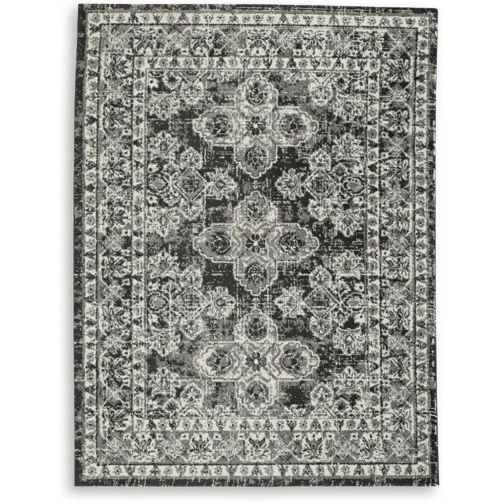 imageSignature Design by Ashley Jaseena Casual 5 x 7 Indoor Medium Pile Abstract Area Rug Beige amp Light BrownBlackGrayIvory