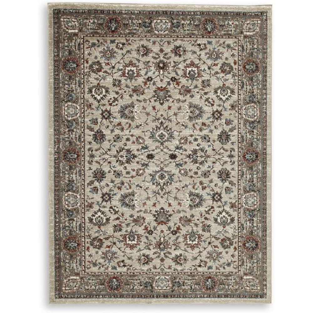 imageSignature Design by Ashley Jaseena Casual 5 x 7 Indoor Medium Pile Abstract Area Rug Beige amp Light BrownBlueBrownBeige