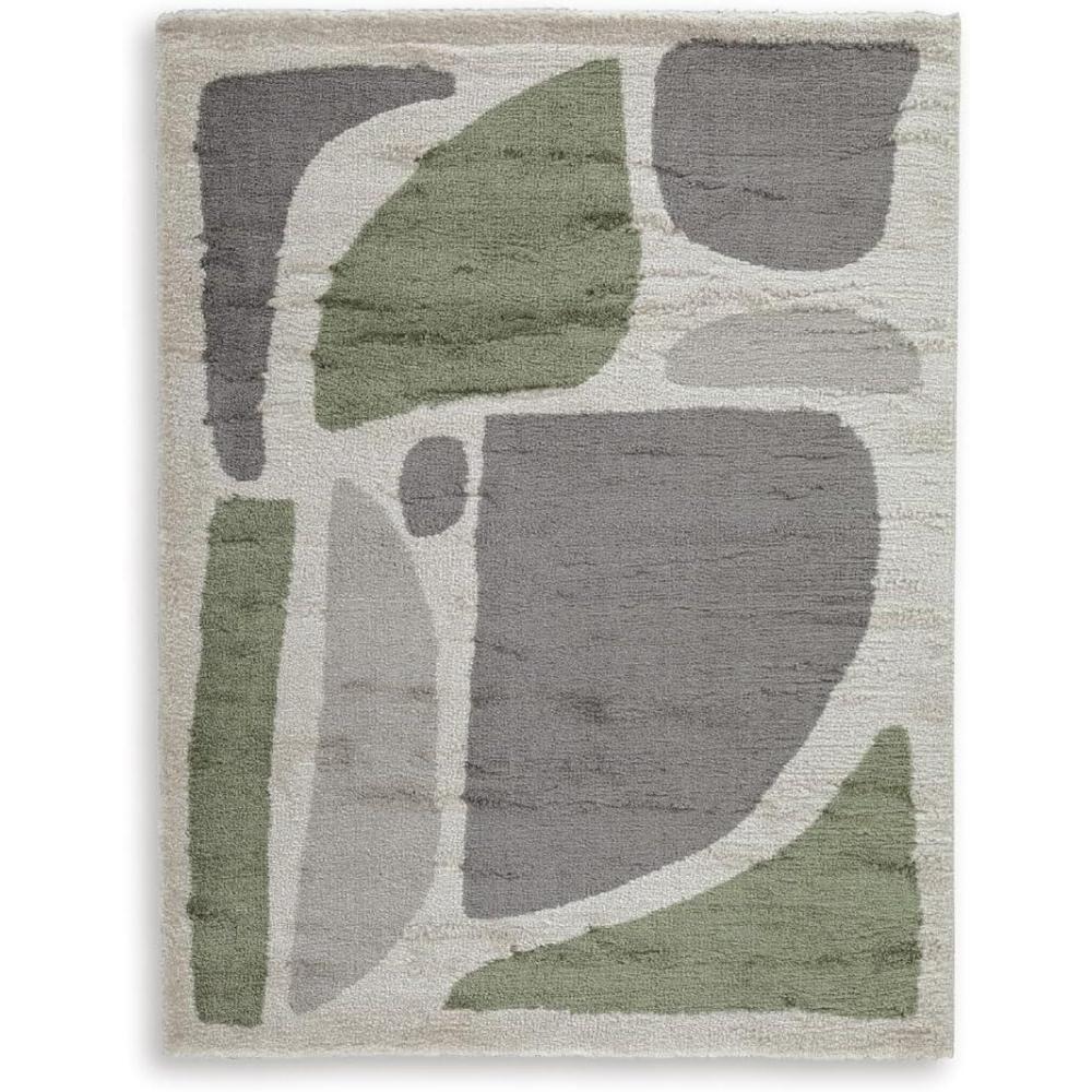 imageSignature Design by Ashley Jaseena Casual 5 x 7 Indoor Medium Pile Abstract Area Rug Beige amp Light BrownGreenGrayIvory