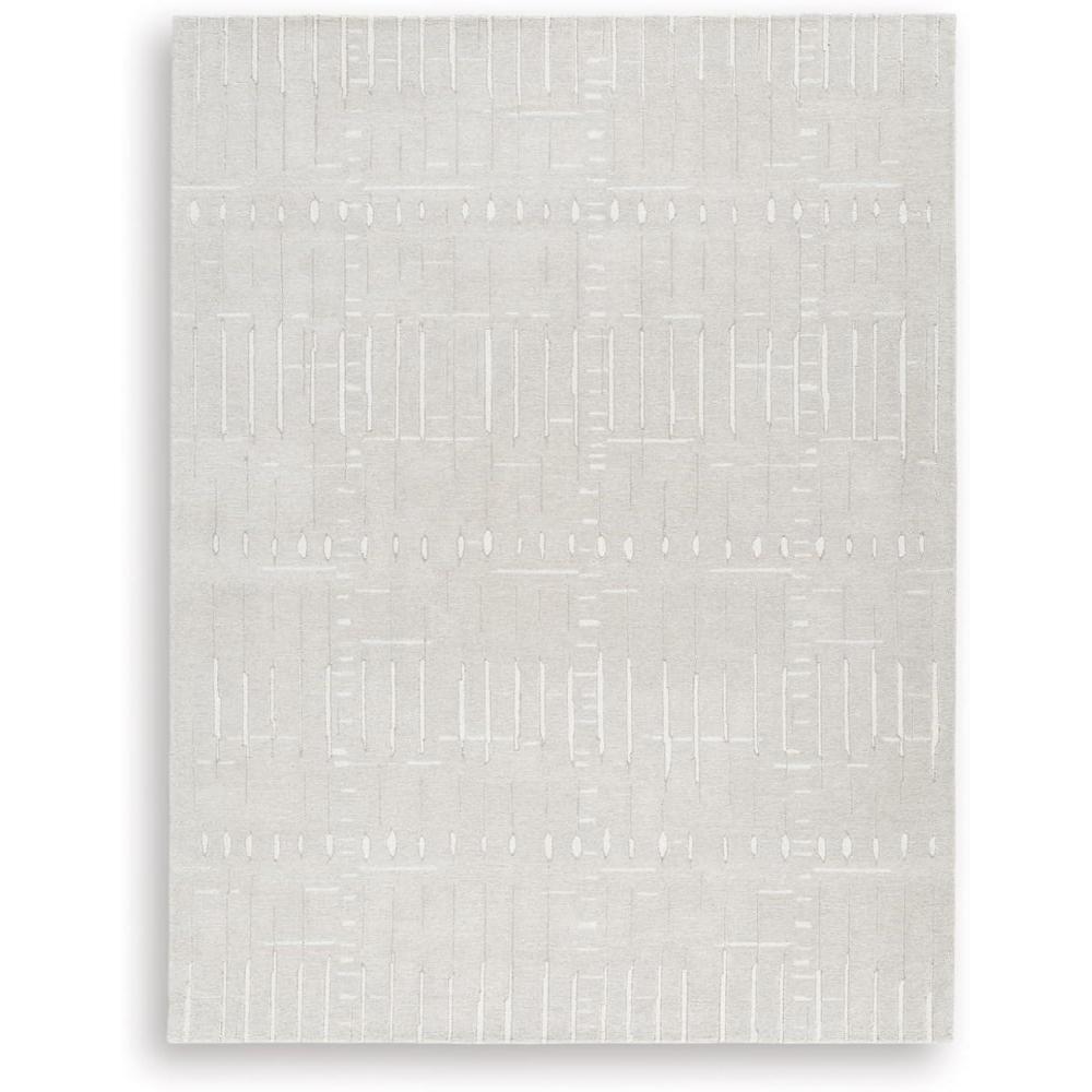 imageSignature Design by Ashley Jaseena Casual 5 x 7 Indoor Medium Pile Abstract Area Rug Beige amp Light BrownTanIvory