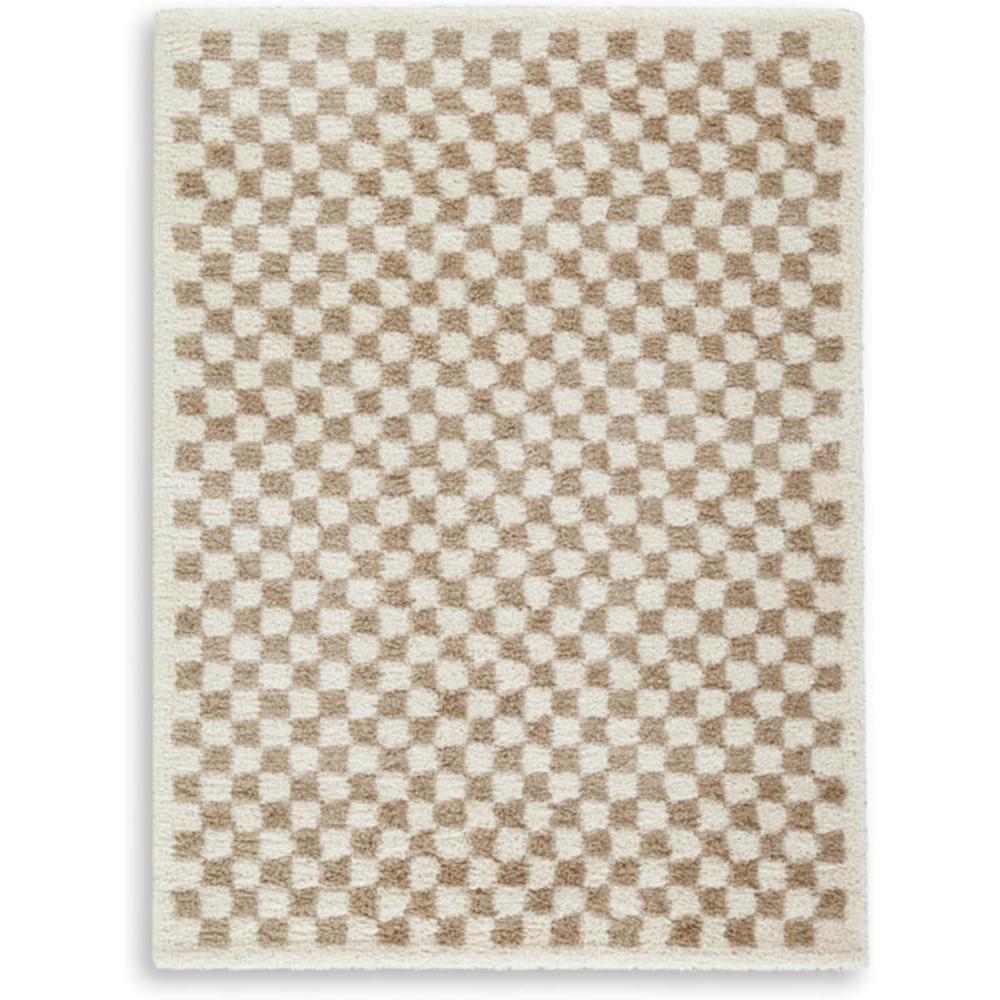 imageSignature Design by Ashley Jaseena Casual 5 x 7 Indoor Medium Pile Abstract Area Rug Beige amp Light BrownTaupeIvory
