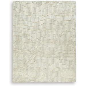 Signature Design by Ashley Jaseena Casual 5′ x 7′ Indoor Medium Pile Abstract Area Rug, Beige & Light Brown(Beige/Tan)