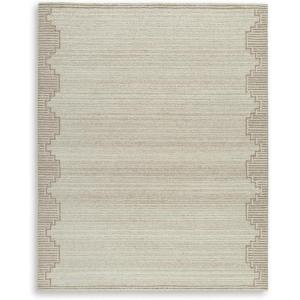 Signature Design by Ashley Jaseena Casual 5′ x 7′ Indoor Medium Pile Abstract Area Rug, Beige & Light Brown(Brown/Beige)