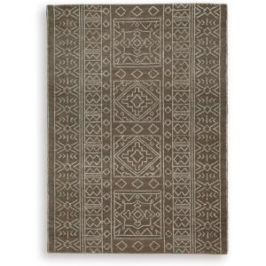 Signature Design by Ashley Jaseena Casual 5′ x 7′ Indoor Medium Pile Abstract Area Rug, Beige & Light Brown(Brown/Ivory)
