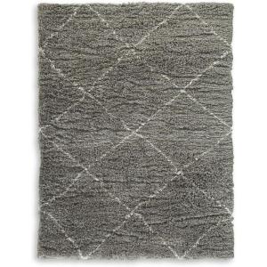 Signature Design by Ashley Jaseena Casual 5′ x 7′ Indoor Medium Pile Abstract Area Rug, Beige & Light Brown(Gray/Cream)